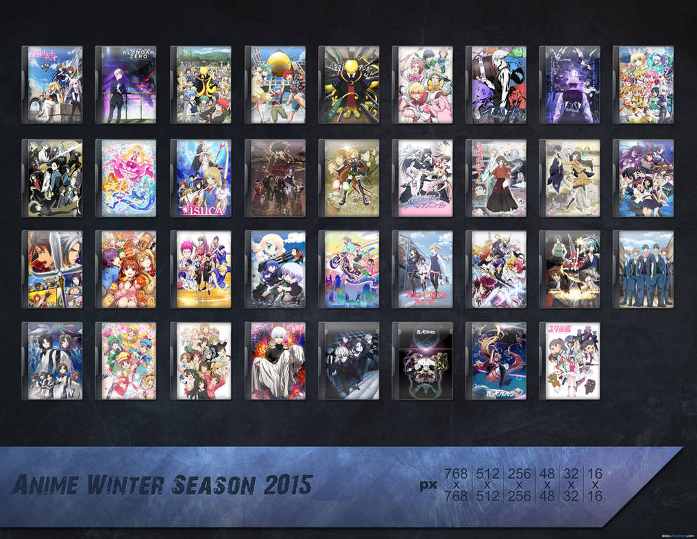 Anime 2015 Winter Season Icon Pack By Skrixx On Deviantart