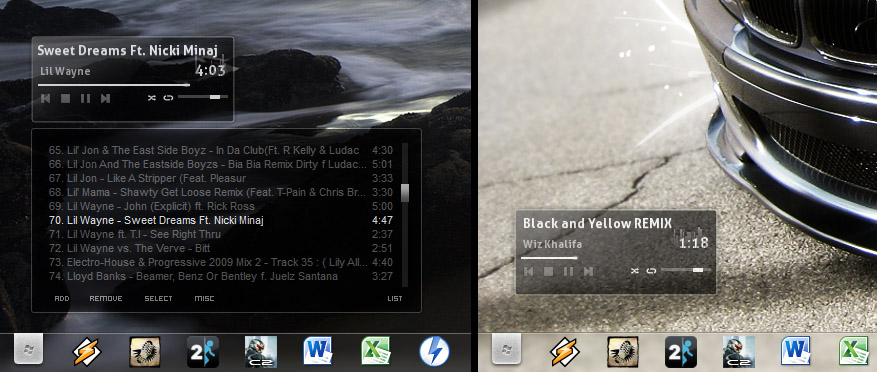 Rainify BLACK Winamp Skin