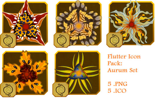 Flutter: Aurum Set Flower Icons