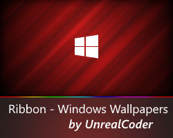 4K Windows Ribbon Wallpapers (14 Colors)