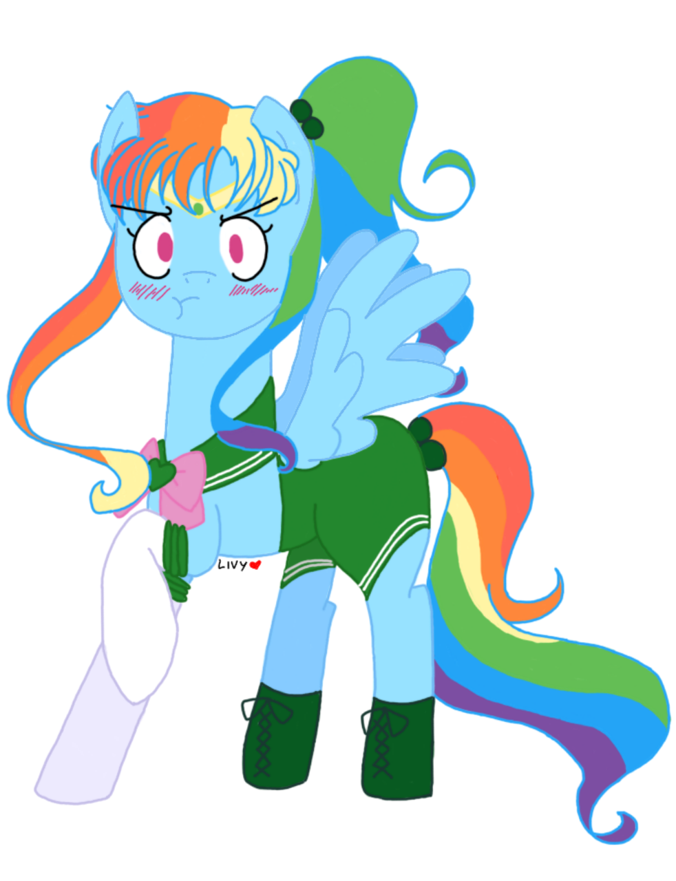 Rainbow Dash as Sailor Jupiter by ScrubbleEmpire on DeviantArt