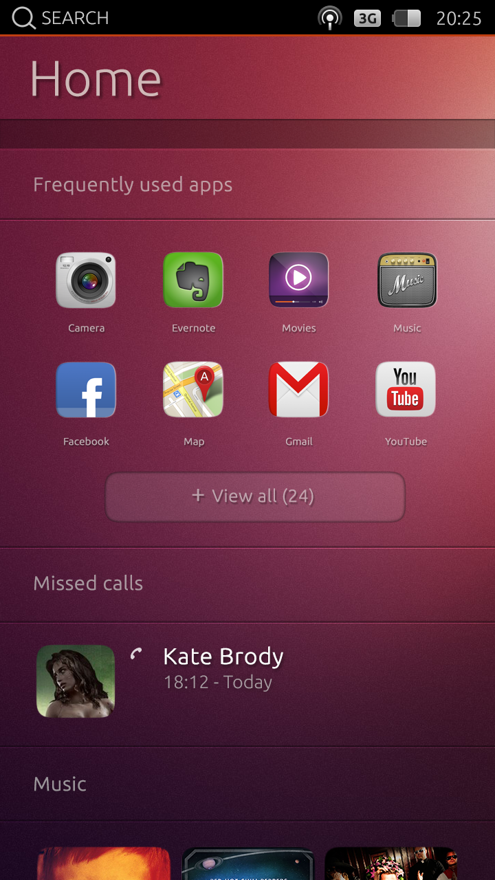 Ubuntu Phone OS - Home PSD