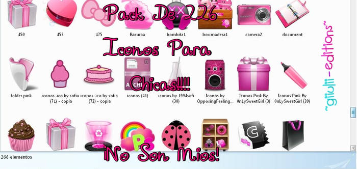 Pack de iconos DE CHICAS!!