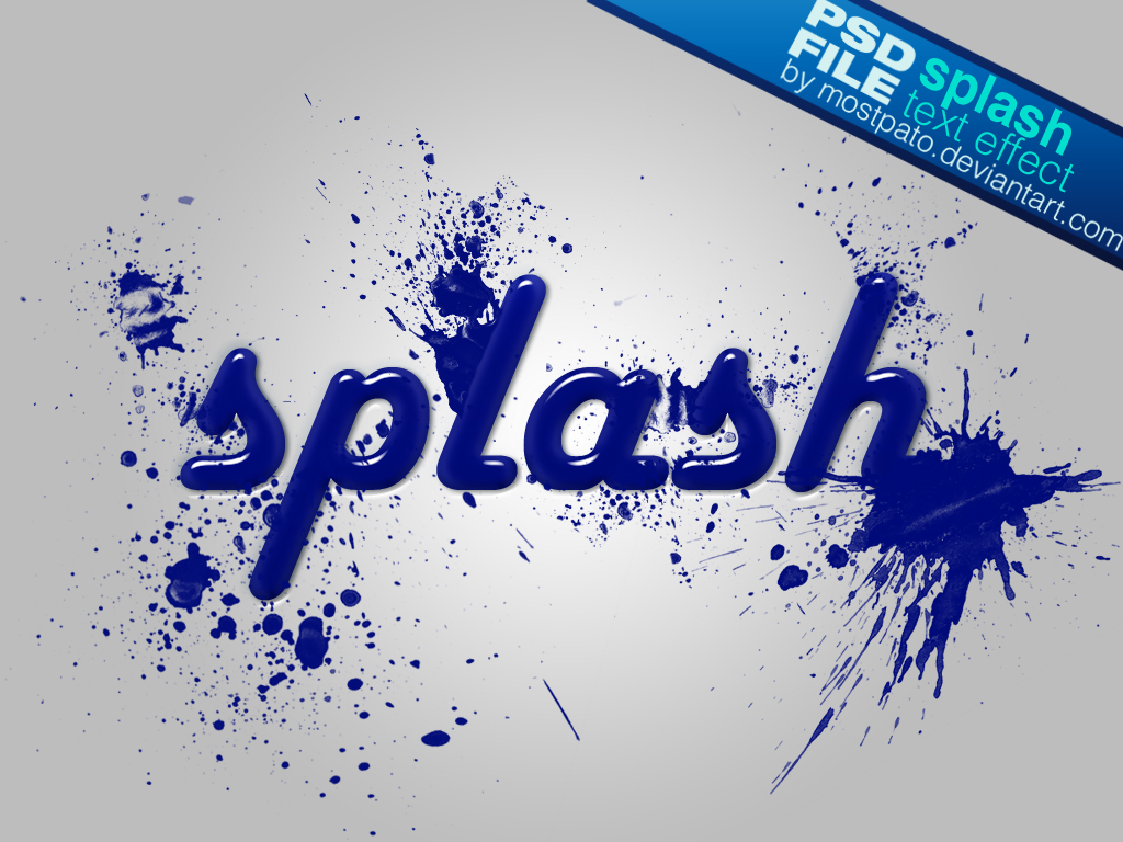 PSD Splash Text Effect