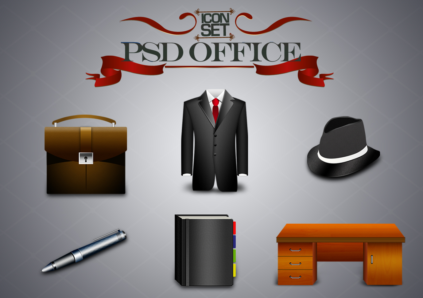 PSD office icon set FREE