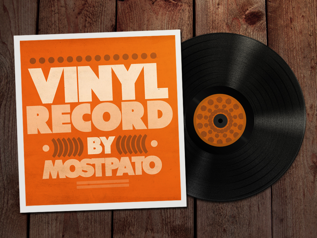 Vinyl Record PSD MockUp