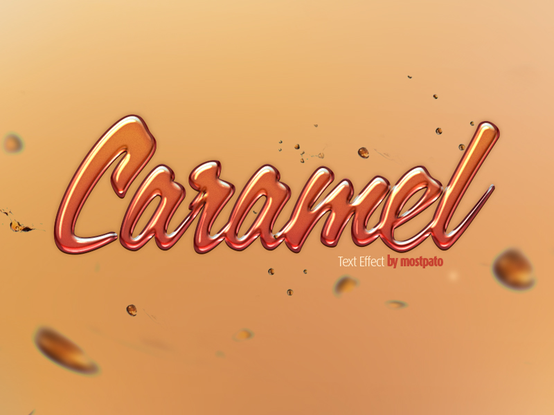 Psd Caramel - Text Effect