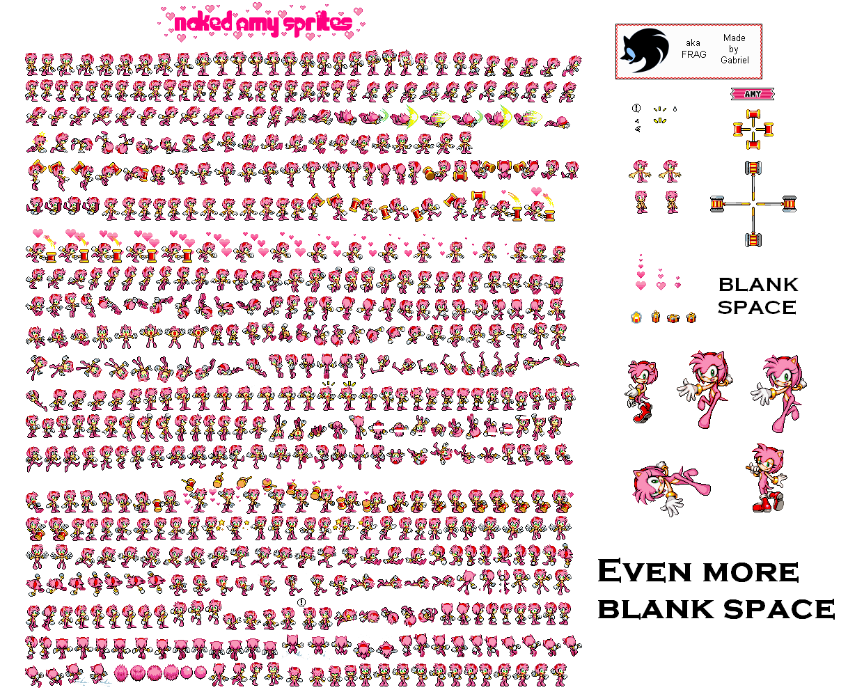 Amy Rose - Amy Rose Sonic Battle Sprites Transparent PNG