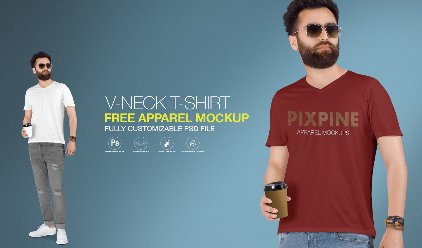 Download Free V Neck T Shirt Mockup By Pixpinemockups On Deviantart
