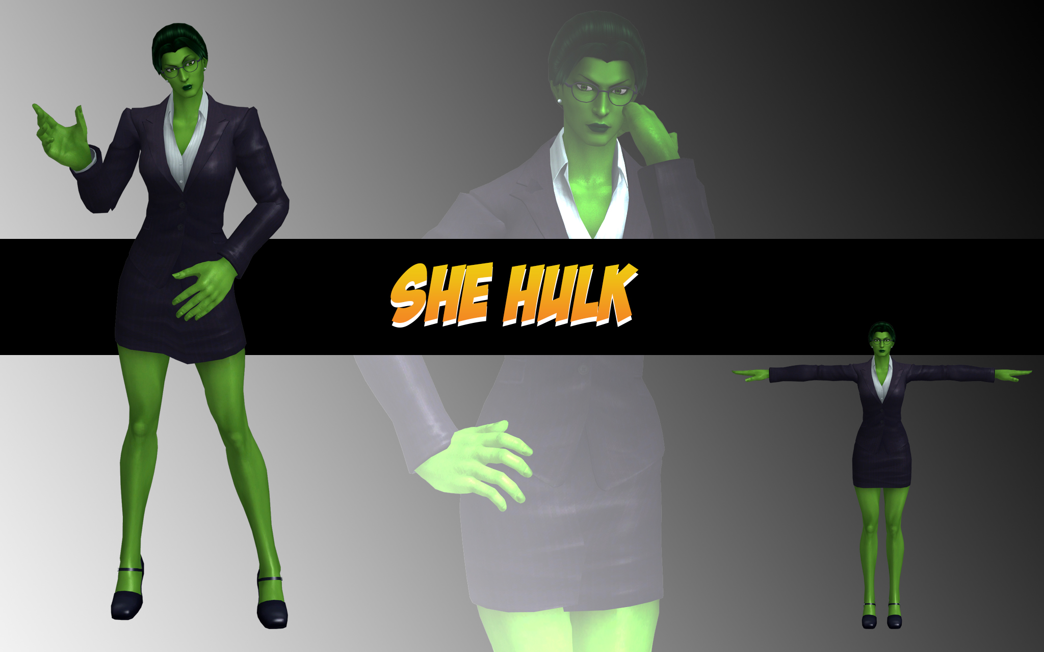 UMVC3 She Hulk 2p by DragonLord720 on DeviantArt