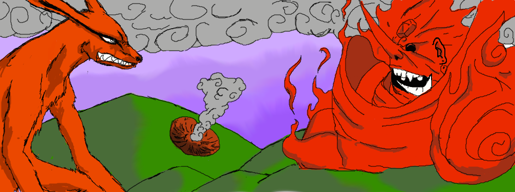 Susano'o vs The Kyuubi by MadaraMacon on DeviantArt