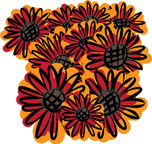 Red Sunflowers