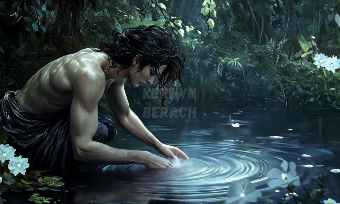 Narcissus falling in love with his own reflection by KerwynBerach on ...