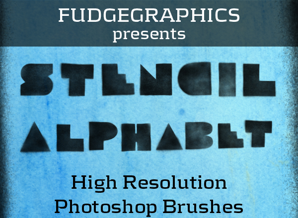 Stencil Alphabet Brush Set by fudgegraphics on DeviantArt