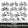 12 Bicycle Silhouette Vectors