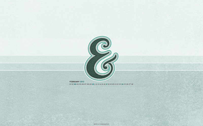 February 2013 Wallpaper Set by fudgegraphics