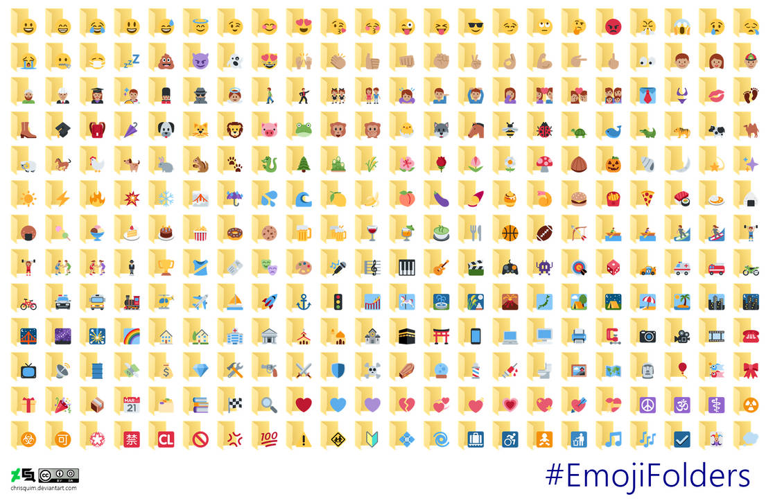 #EmojiFolders - Windows 10 Folder Icon and Twemoji