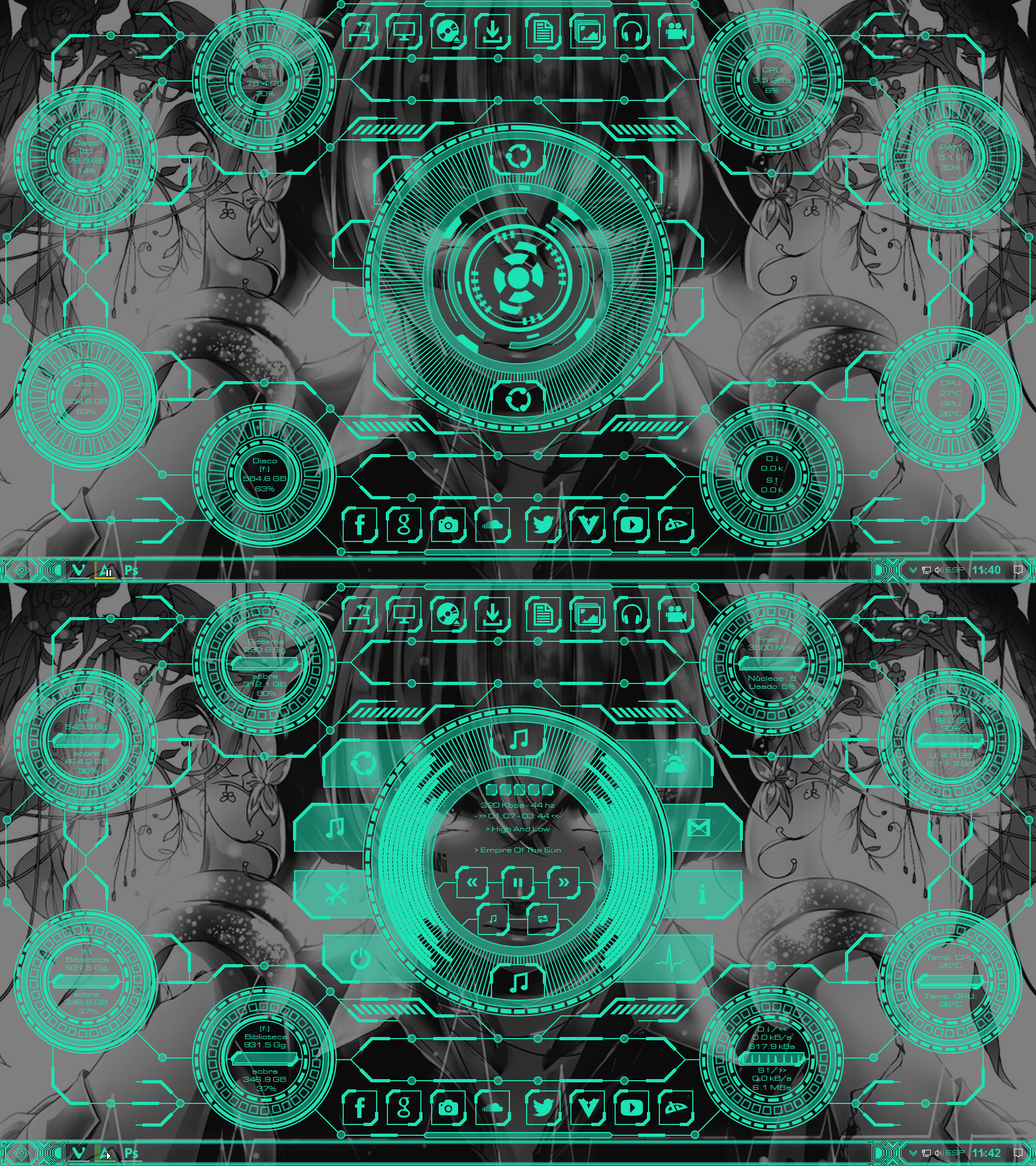 X Droid (Animated) for Rainmeter by Pixscells on DeviantArt