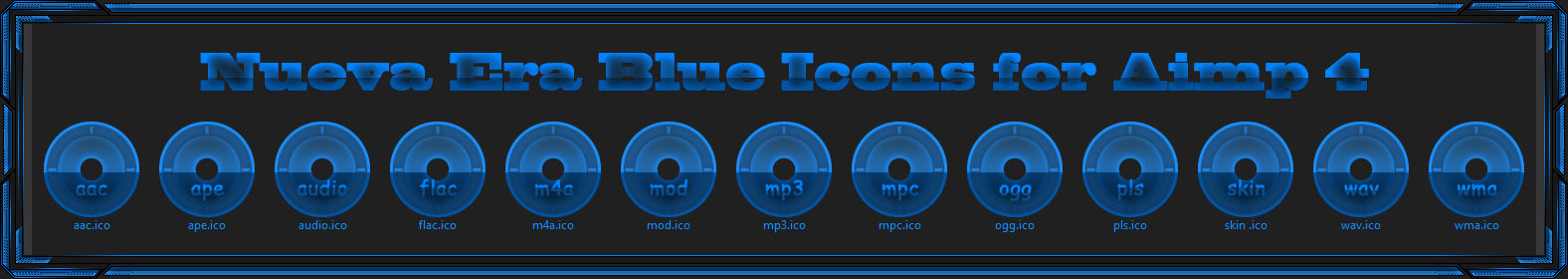 Nueva Era Blue Icons for Aimp 4