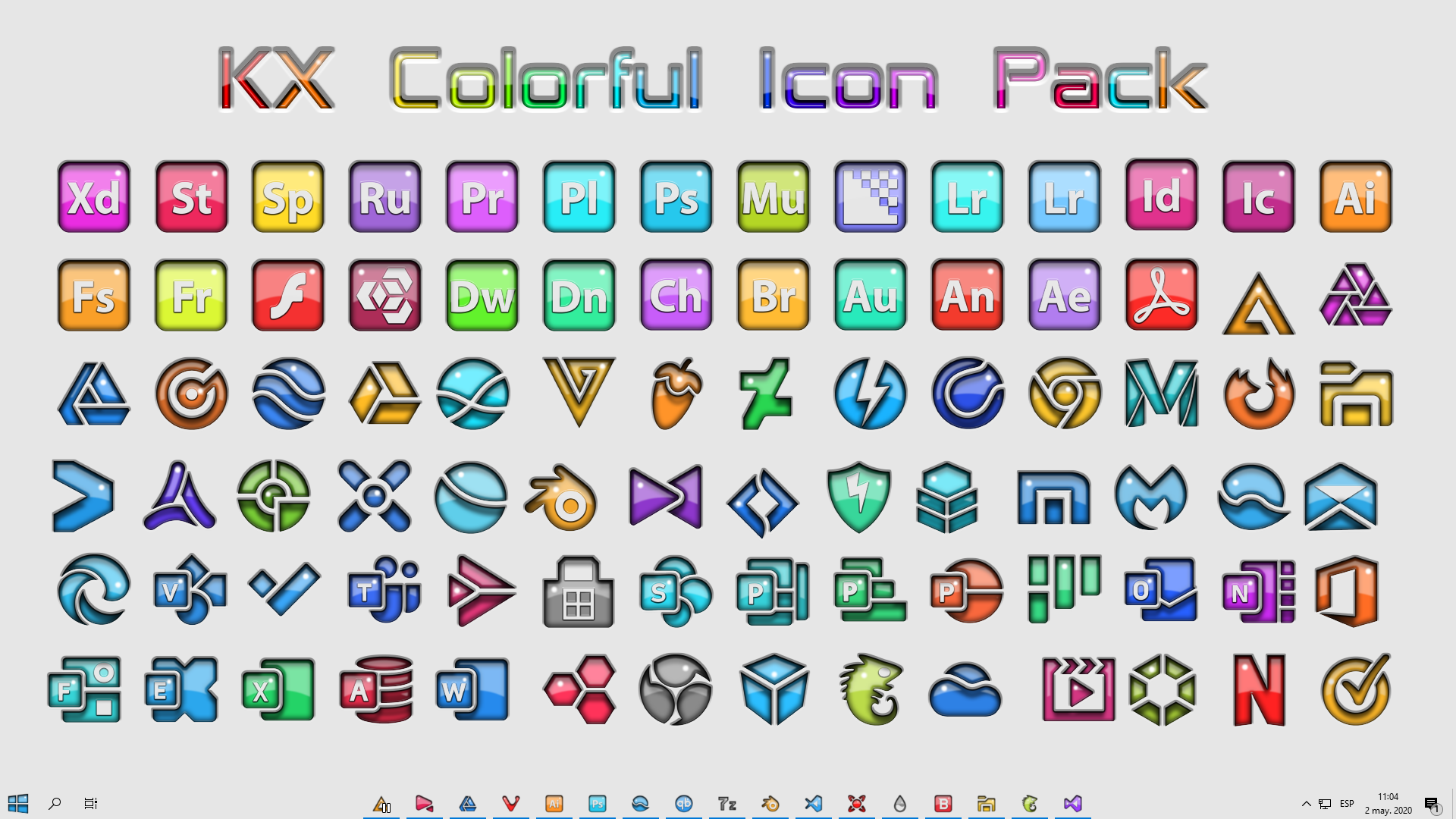 IconPack] Kinetik X Light Colorful by Pixscells on DeviantArt
