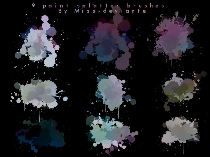 9 Paint Splatter Brushes