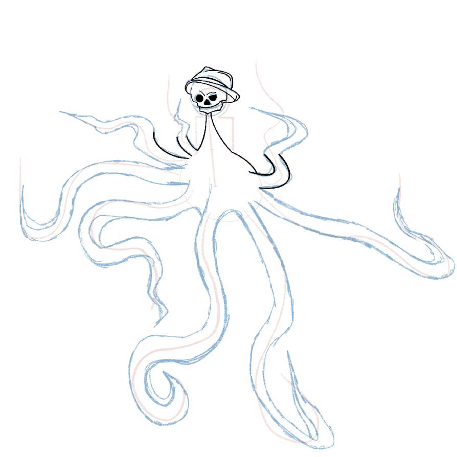 Procreate export Timelapse canvas octoskullopuss by BootlegINK on