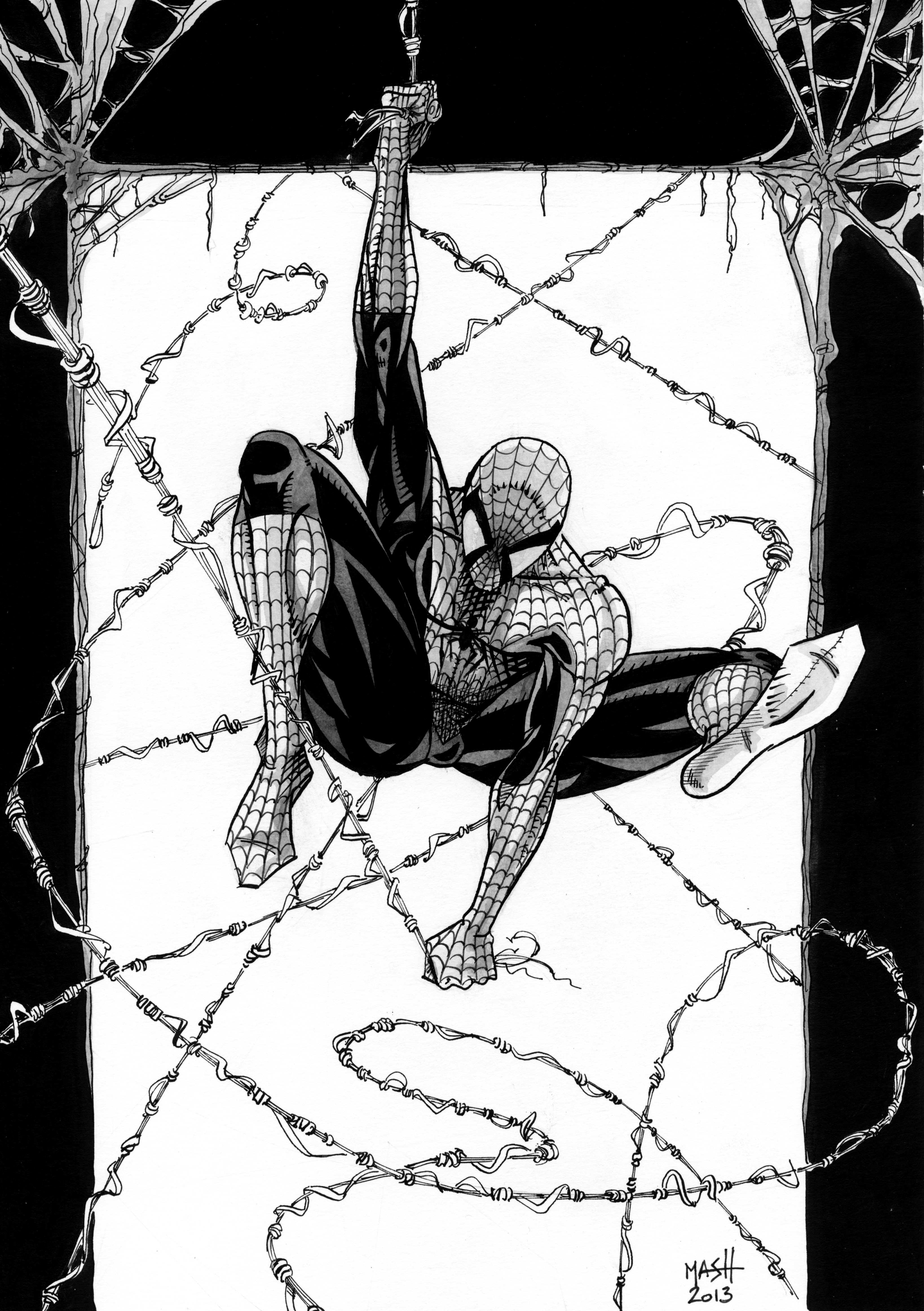 Spiderman Black And White