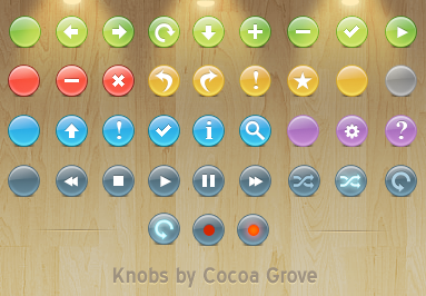 Knob Buttons Toolbar icons