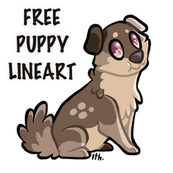 Free Puppy Lineart by Ithlini