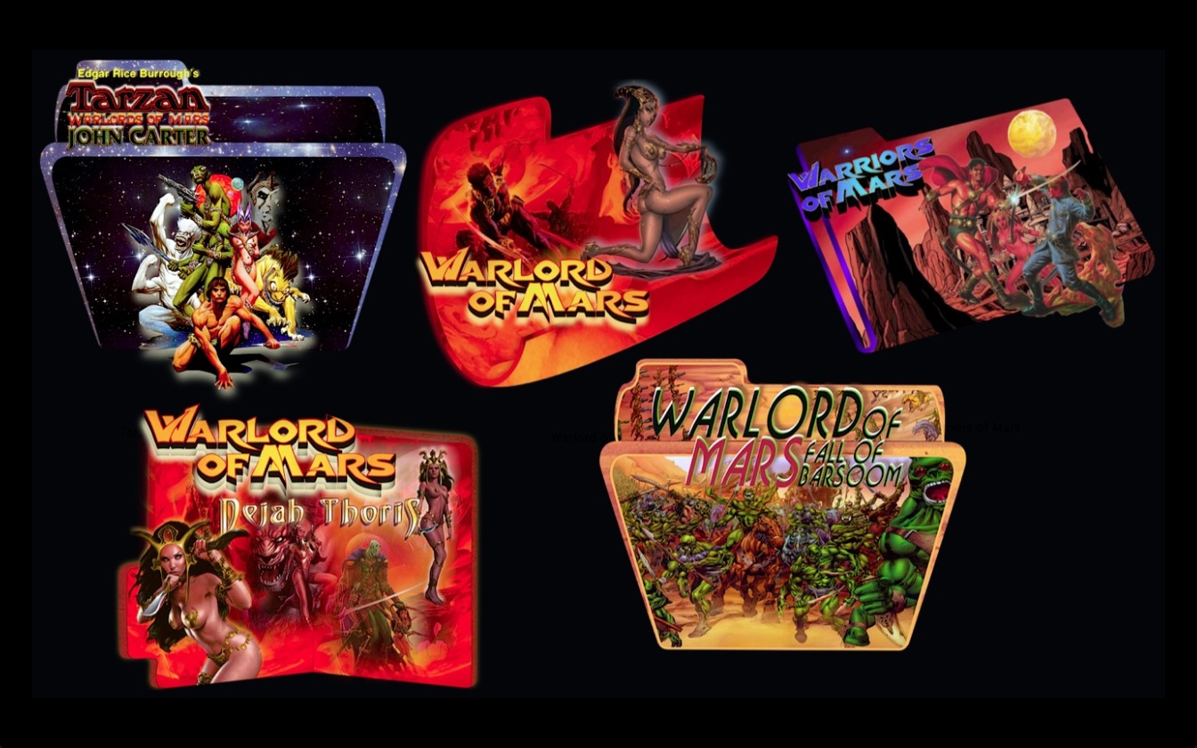 Warlord of Mars folder icons