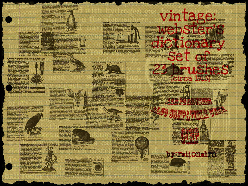 vintage websters dictionary brushes by rationalrn on DeviantArt