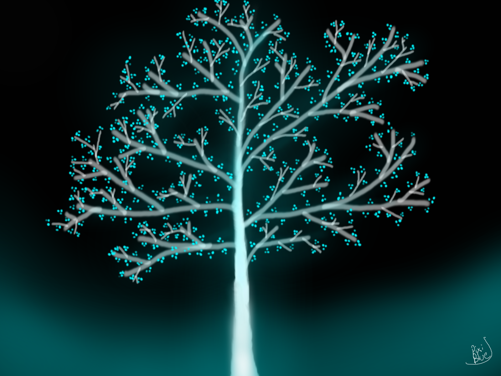 The Glowing Tree by PixiBlue on DeviantArt