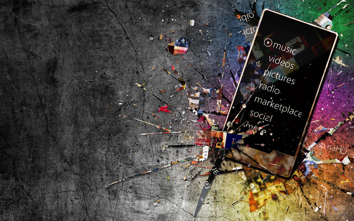 Zune HD Grunge Wallpaper by stkr on DeviantArt