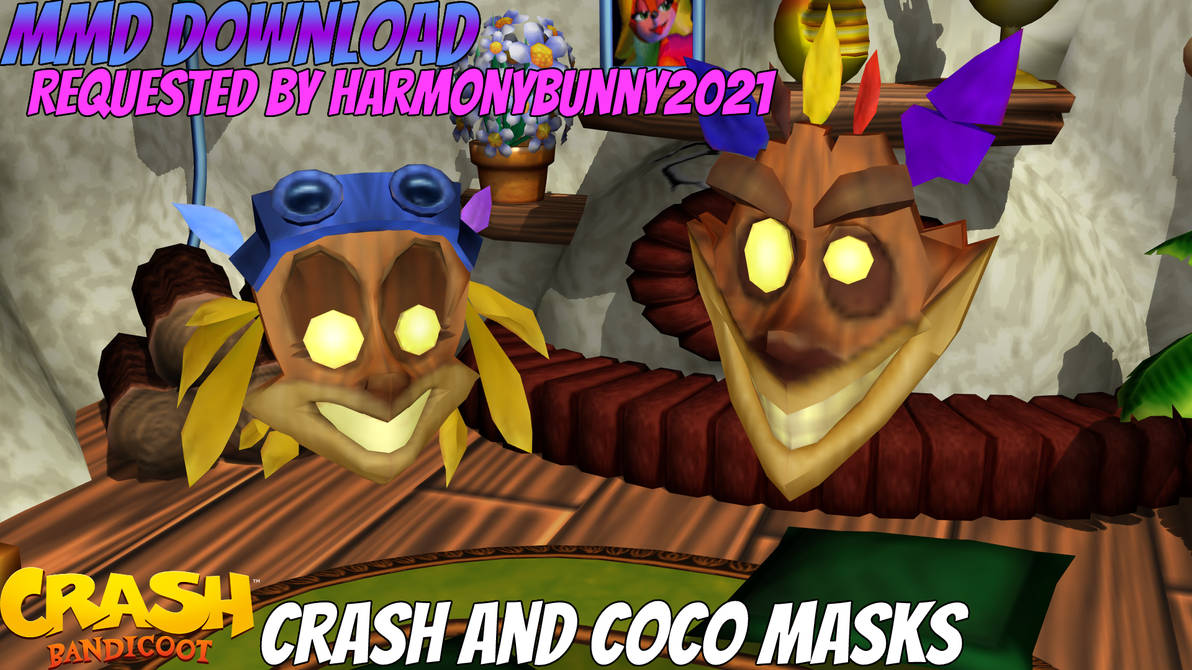 MMD Download - Crash and Coco Masks by TheHomingBlueStar on DeviantArt