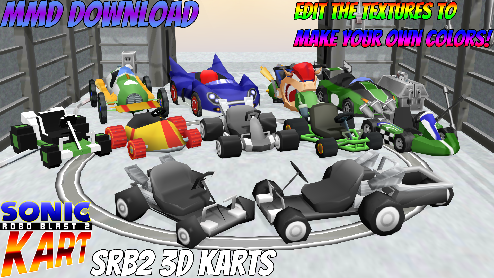 MMD DL SRB2 Kart Karts and Modded Karts Pack V2 by TheHomingBlueStar