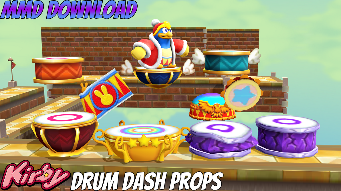 MMD Download - Dedede Drum Dash Props by TheHomingBlueStar on DeviantArt