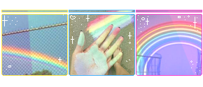 Pastel Rainbow Gradient Transparent Hobonichi Dividers HBW033 Clear Matte Overlay 18 dividers Horizontal Dividers
