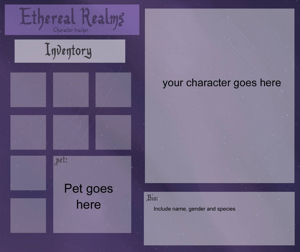 [Ethereal-Realm] Character tracker template by inkblot-wolf on DeviantArt