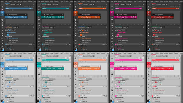 Clearlooks Gimp 2.10 Color Hinted Themes v1.2.1