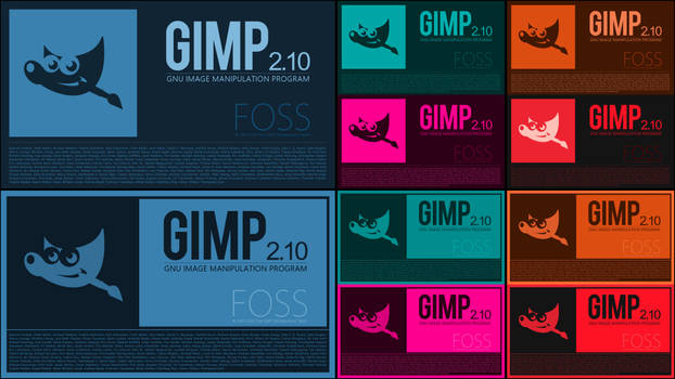 Flat Icon Splash Screens for Gimp 2.10