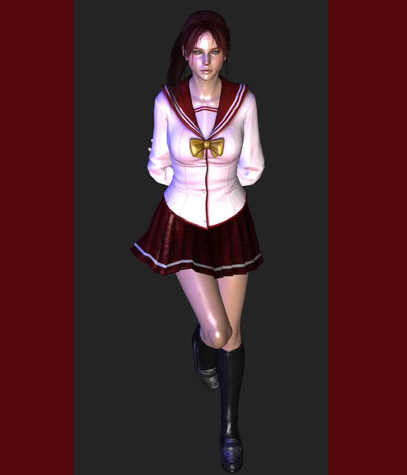 Claire Redfield (School Uniform) Costume by Lightningfarrondevil on DeviantArt