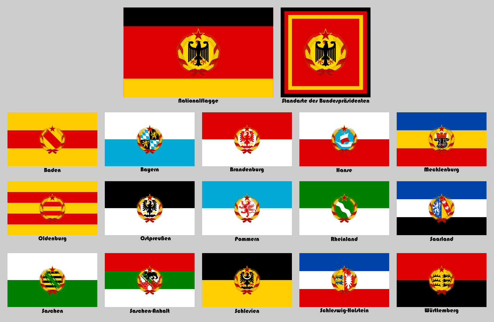 Flags for a socialist Germany