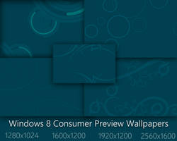 Windows 8 Consumer Preview Start Blue Wallpapers by Brebenel-Silviu