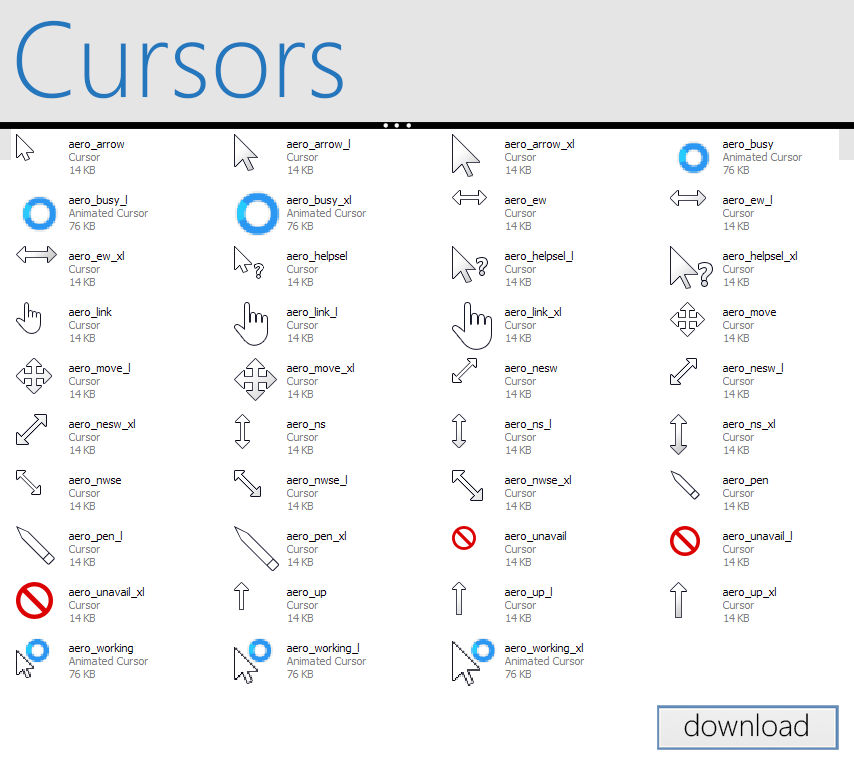 Custom Windows 8 Cursors