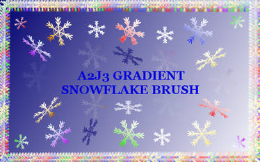 A2j3 Gradient Snowflake Brushes