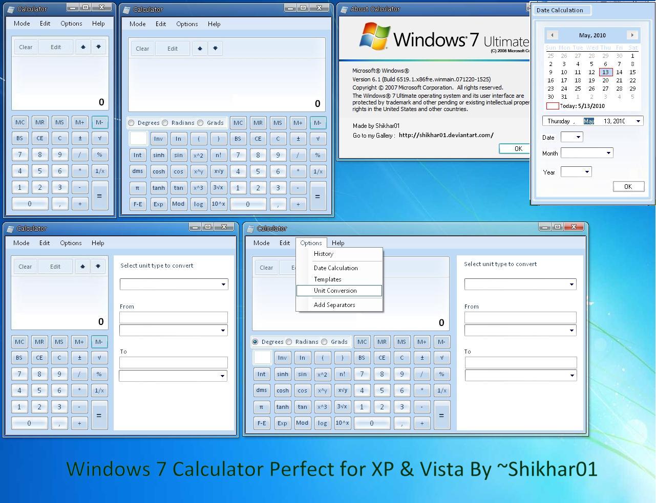 Win7 Calculator for XP, Vista