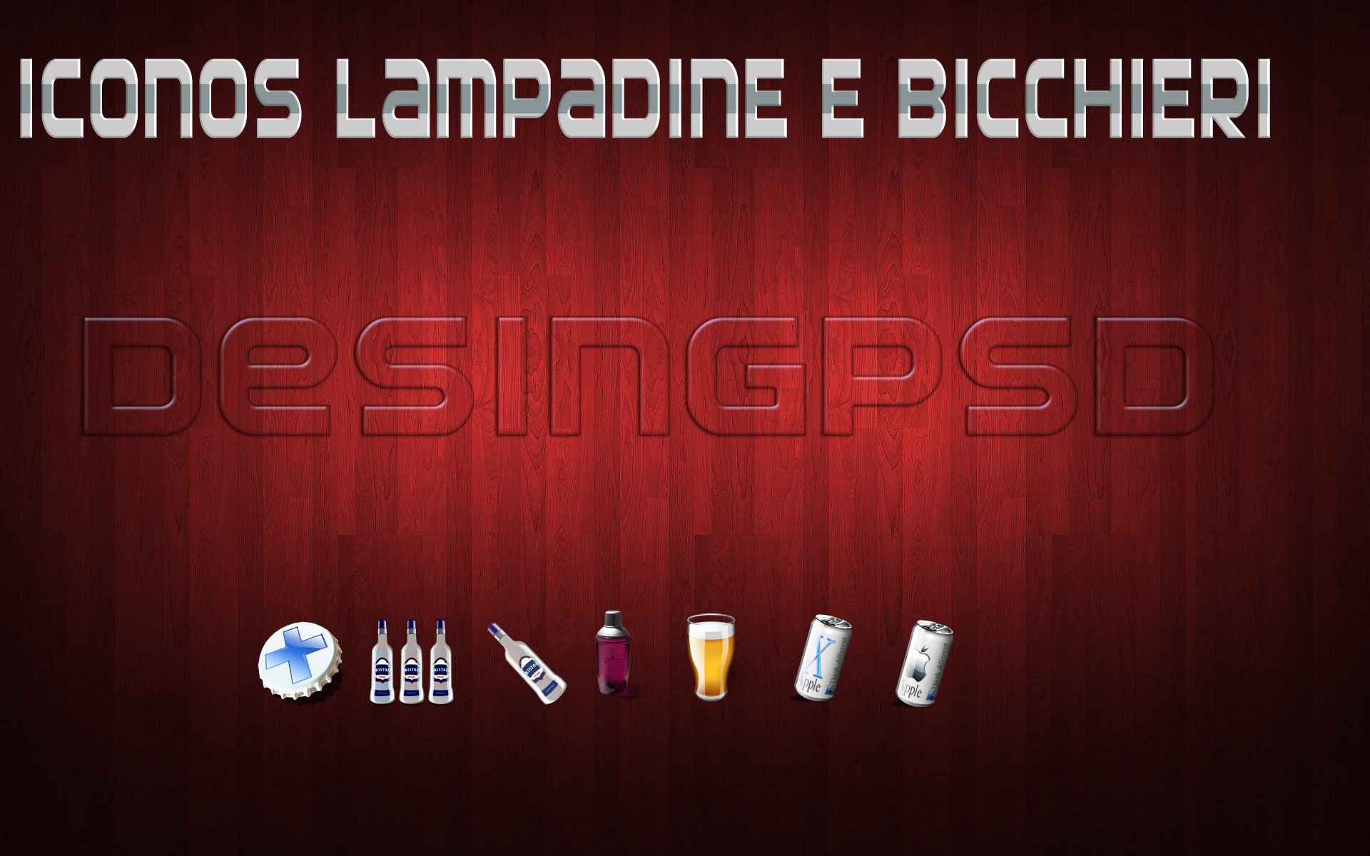 Pack Iconos Lampadine e Bicchi