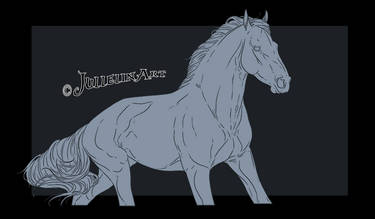 Lineart - Trotting Horse