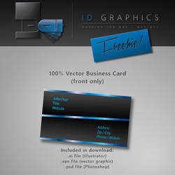 Business Card Black and Blue glow