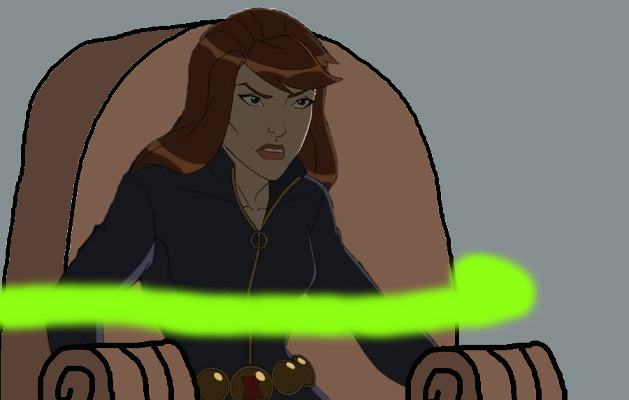 Black Widow locked to a chair by KaijuBoy455 on DeviantArt